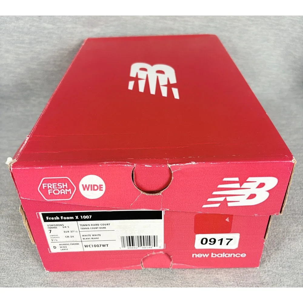 New Balance Fresh Foam X 1007 Tennis Sneakers Womens 7 W White Blue Pickleball